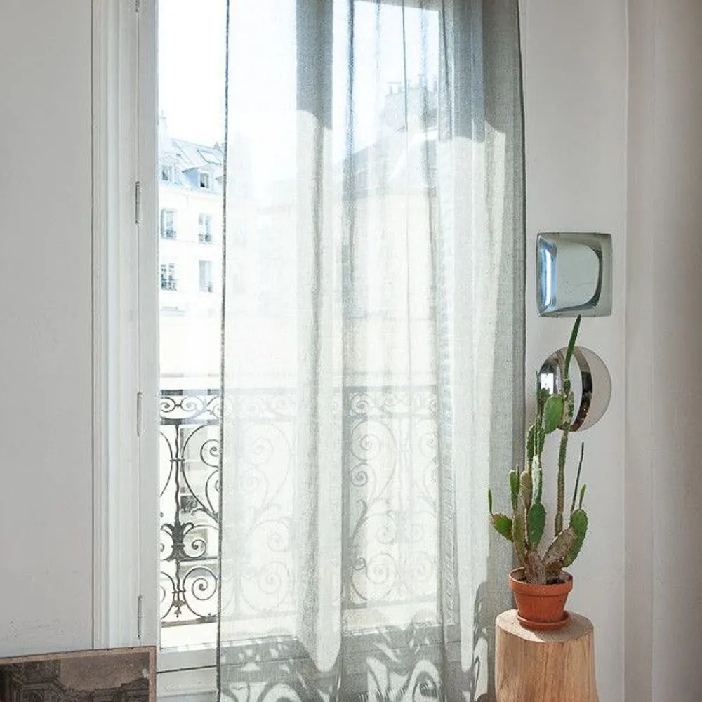 Brise voil 140x280 cm gris