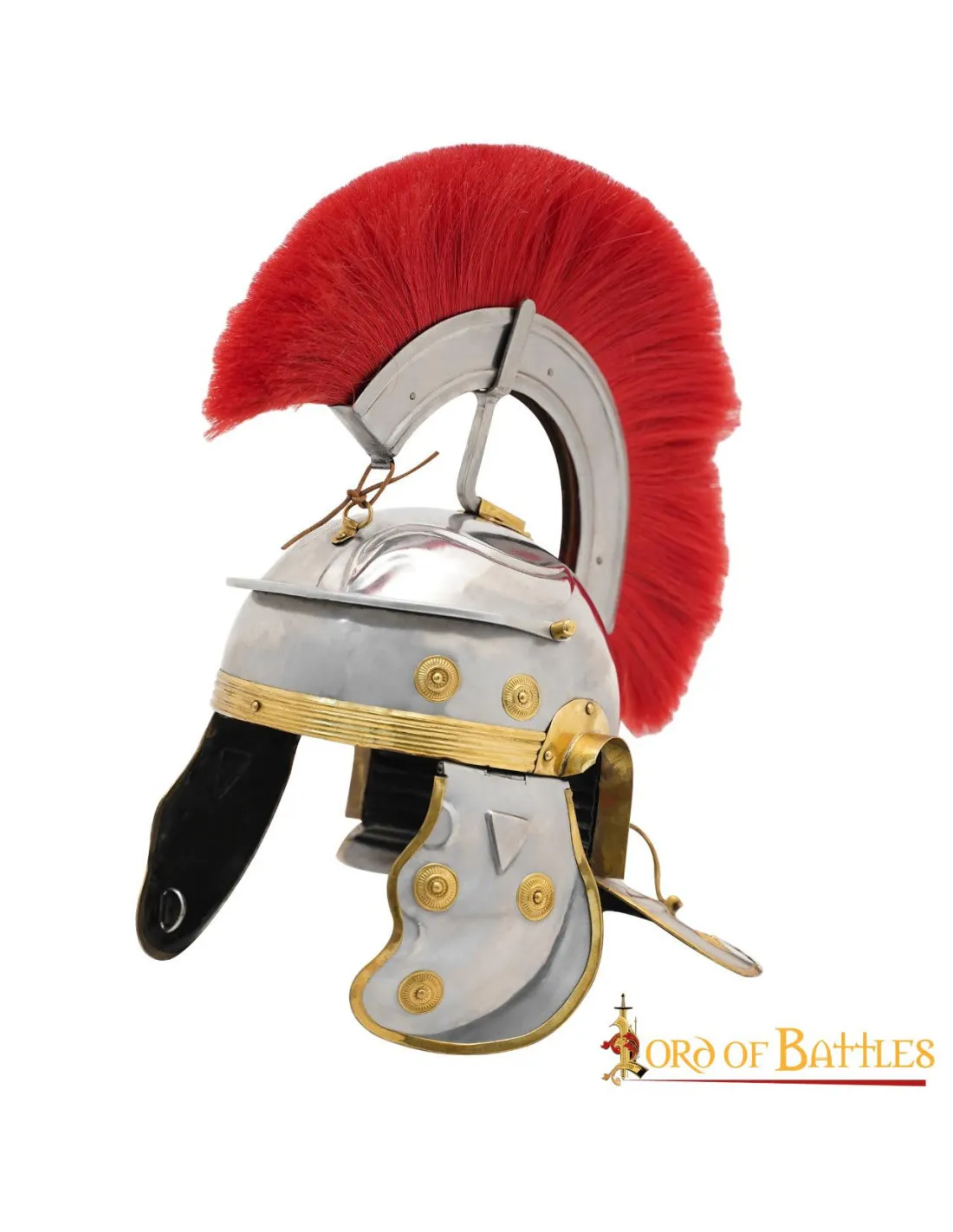 Casque de légionnaire romain Weisenau avec crête rouge ⚔️ Boutique Épées