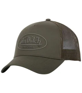 Casquette coupe trucker Von Dutch en coton kaki avec filet