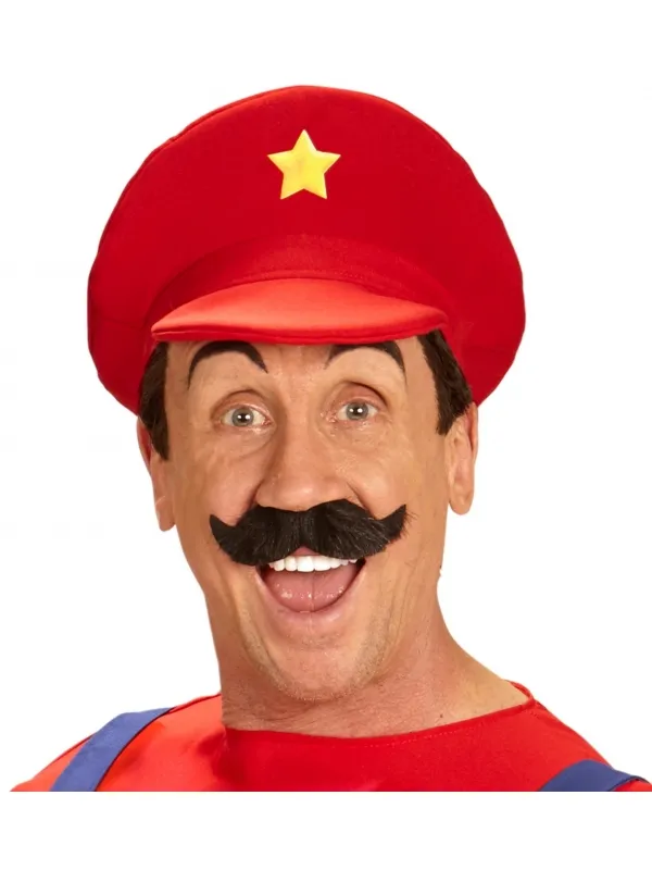 Casquette Mario Rouge avec Étoile Jaune : Style Iconique pour Fans de Jeux Vidéo