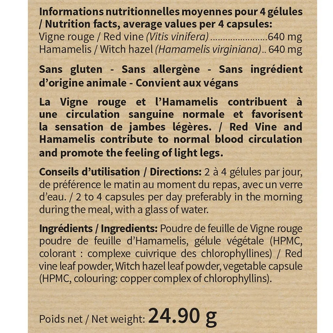 Complément Alimentaire Vigne Rouge Hamamélis | 3 Suisses