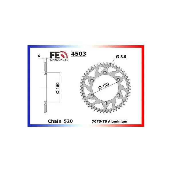 COURONNE ALU YAM YZF.250 '01/10 43 520