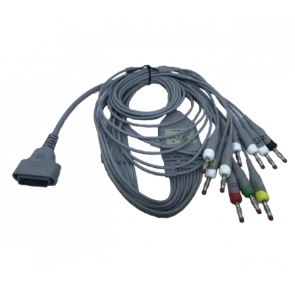 Câble ECG à fiches bananes pour Edan PADECG et ECG PC SE 1010 Numérique Bluetooth