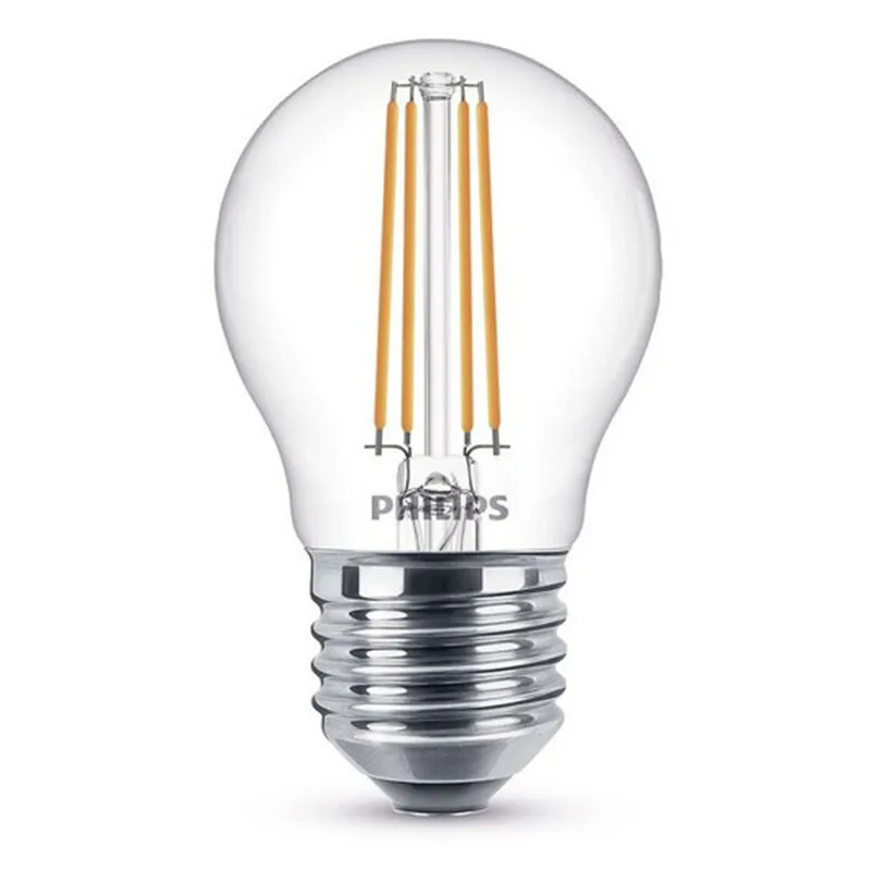 Dimbare Philips LED kogel E27 Filament, 3,4W