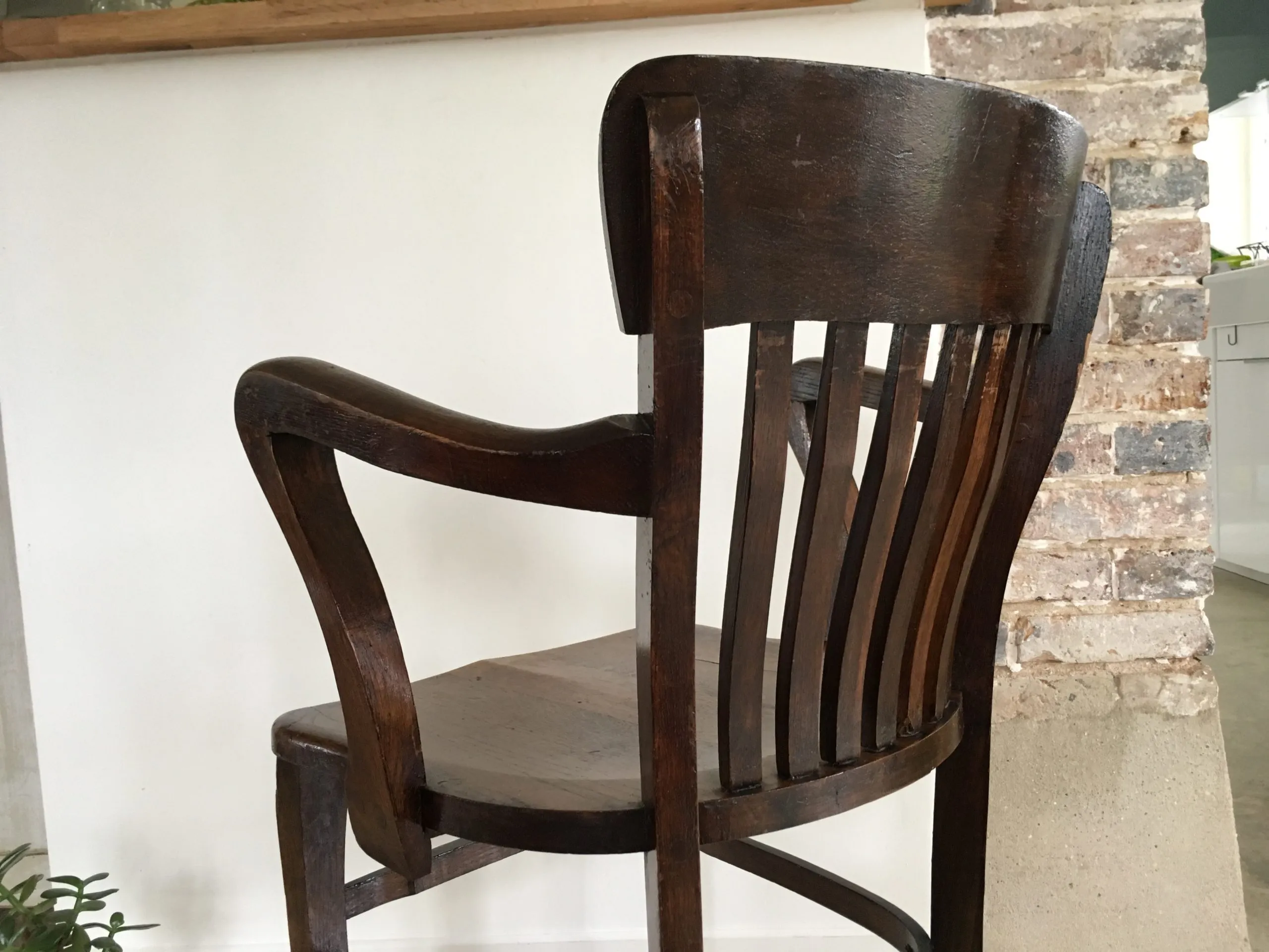 FAUTEUIL de Bureau Chêne Massif ANNEES 30 