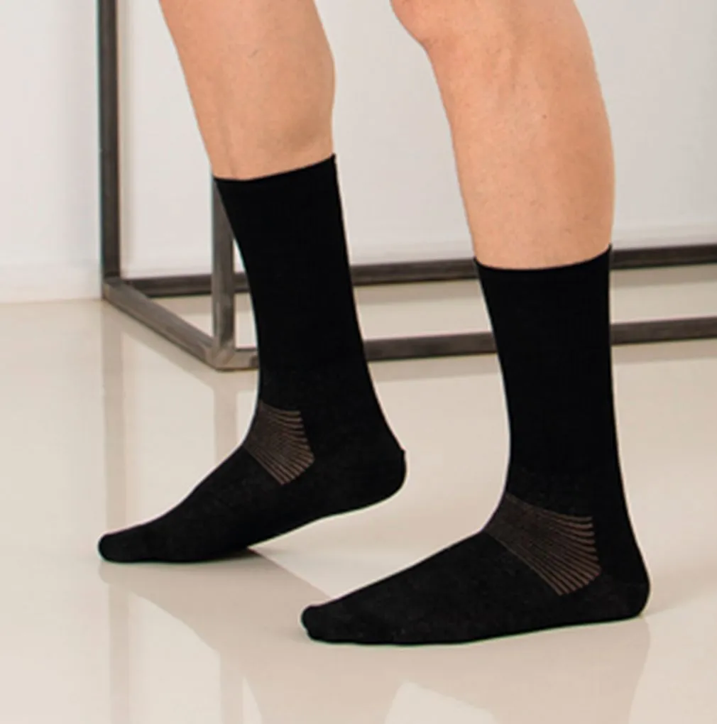 Les chausettes argent diabétique noir