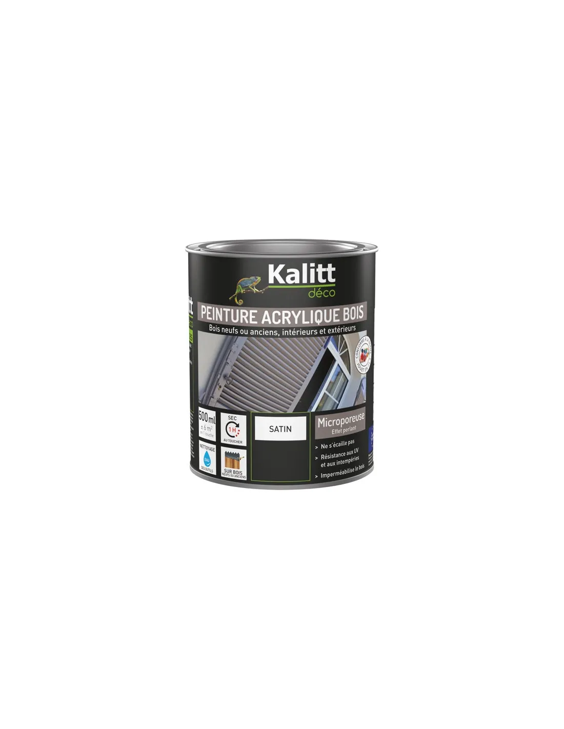 peinture acrylique bois satin 0.5 l bleu roi - kalitt deco