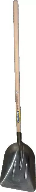 Pelle aluminium extra creuse 37cm manche bois 120cm
