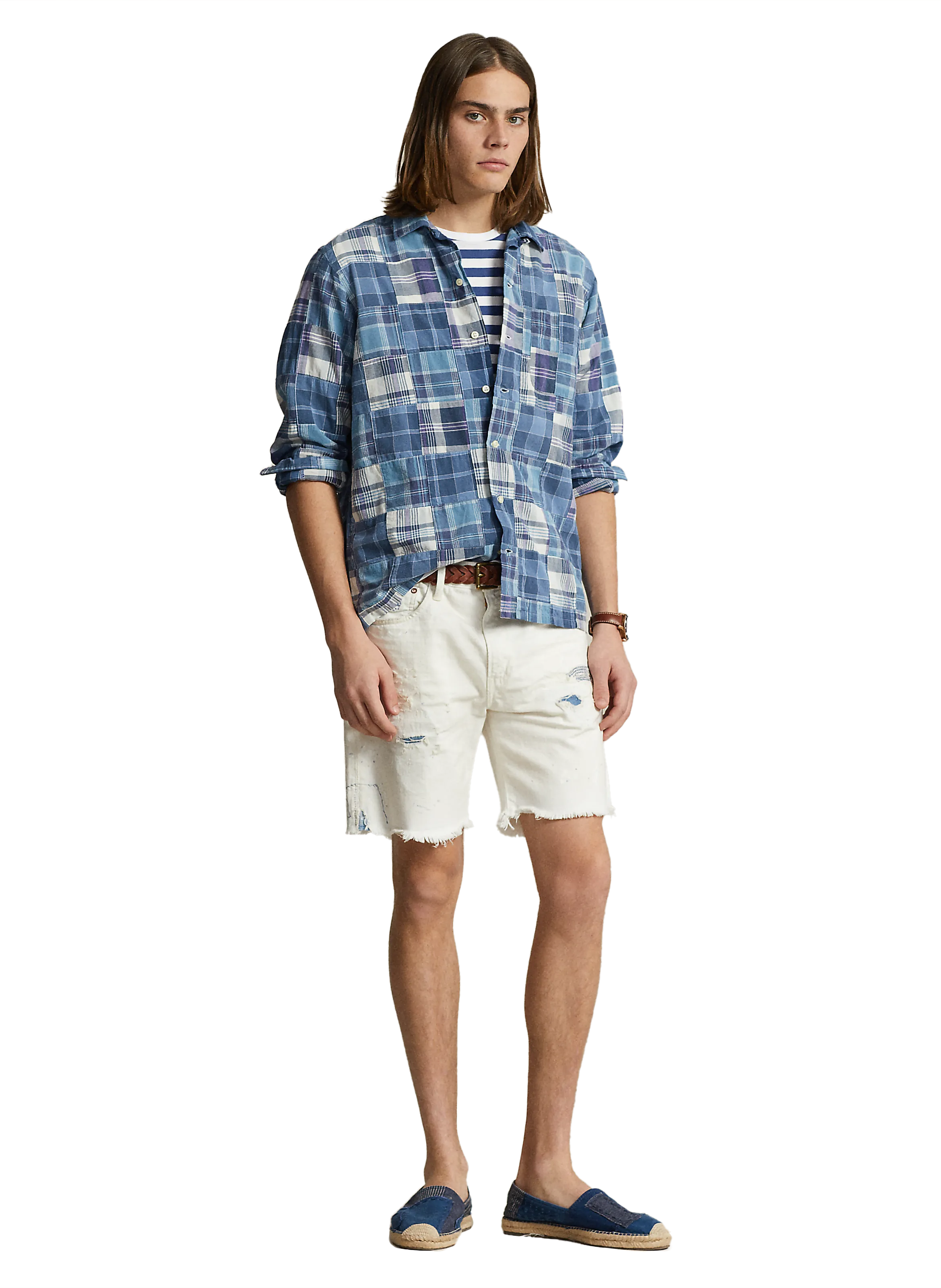 POLO RALPH LAUREN  Chemise imprimé en coton  - Bleu