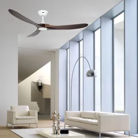 Ventilateur Plafond Design Eco Genuino 180cm Blanc Noyer