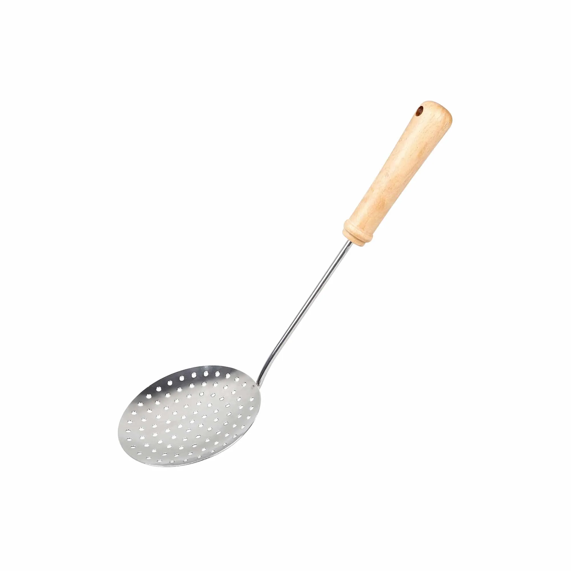 Écumoire inox avec manche en hêtre 